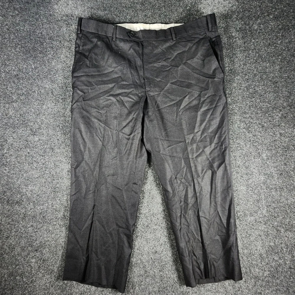 Santorelli Loro Piana Wool Super 110s Dress Pants Mens 40 Charcoal Roma Italy